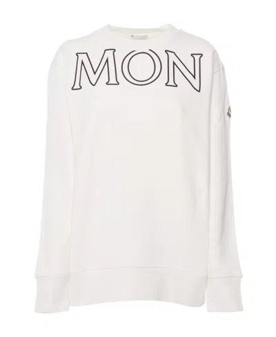 Moncler Logo-print Sweatshirt In White