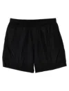 Moncler Wide Leg Shorts In Black