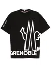 Moncler Grenoble Men Short-sleeved Logo T-shirt In Black