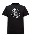 Moncler Printed Short-sleeved T-shirt In Black