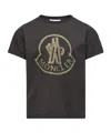 Moncler Logo-print T-shirt In Brown