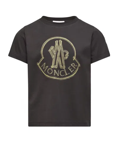 Moncler Logo-print T-shirt In Brown