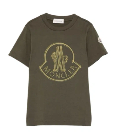 Moncler Logo-print T-shirt In Green