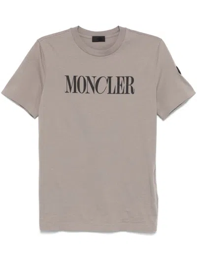 Moncler Logo-print T-shirt In Grey