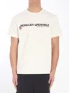 Moncler Logo Print Crewneck T-shirt In Neutrals