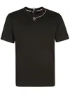 Moncler Logo Cotton T-shirt In Schwarz