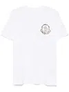 Moncler Men Cotton Pack Of Three Logo Patch T-shirts In Weiss