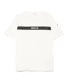 Moncler T-shirt In Cotone Con Logo Gommato In White