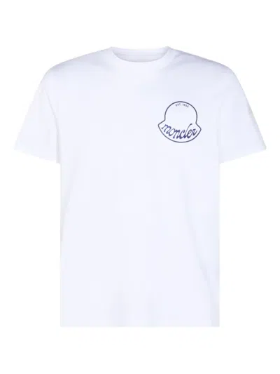 Moncler Printed T-shirt In Cotton In White