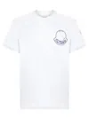 Moncler Men Logo Cotton T-shirt White In White