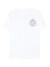 Moncler White Overlapped Logo Cotton T-shirt In White