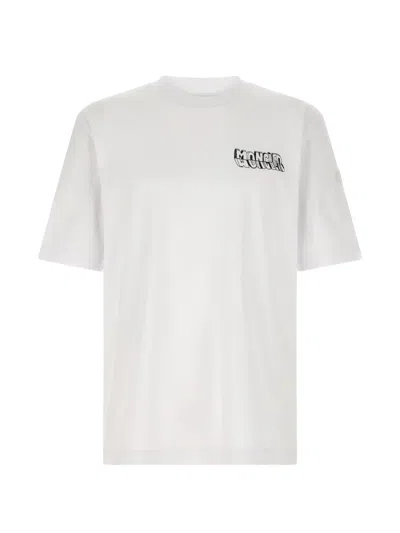 Moncler Embroidery T-shirt White In Black