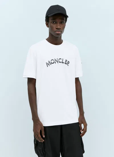 Moncler Logo Print T-shirt In White