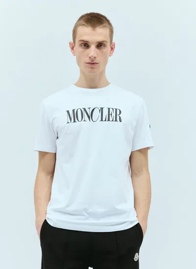 Moncler Logo Print T-shirt In White