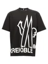 Moncler Grenoble Men Short-sleeved Logo T-shirt In Black