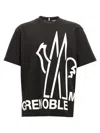Moncler Grenoble Men Short-sleeved Logo T-shirt In Black