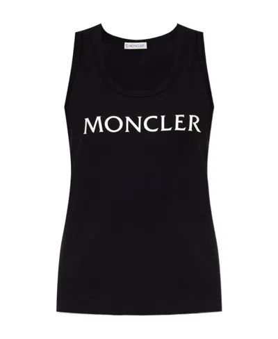 Moncler Logo-print Tank Top In Black