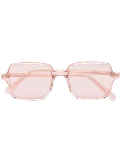 Moncler Logo-print Tinted Sunglasses In Neutrals