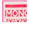 Moncler Logo Print Towel In Pink