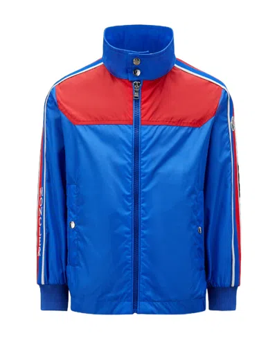 Moncler Logo-print Windbreaker Jacket In Blue