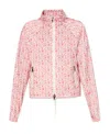 Moncler Logo-print Zip-up Jacket In Pink