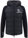 Moncler Polartec Tech Blend Down Zip-up Cardigan In Black