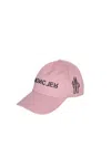 Moncler Logo Printed Cap In Pink