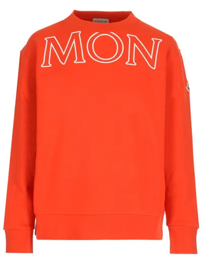 MONCLER MONCLER LOGO PRINTED CREWNECK SWEATSHIRT