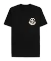 Moncler Logo Printed Crewneck T-shirt In Black