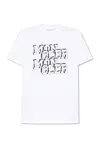 Moncler Logo Print Crewneck T-shirt In White