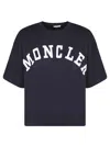 Moncler Woman T-shirt Midnight Blue Size M Cotton In Blu