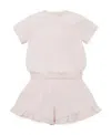 Moncler Logo Printed Jumpsuit In Pink