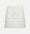 Moncler Women's Checkered Quilted Nylon Short Skirt In White