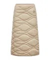 Moncler Quilted Midi Skirt In Nude