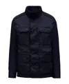 Moncler Lez Water Repellent Nylon Jacket In Blue