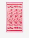 Moncler Logo Reversible Towel In Red