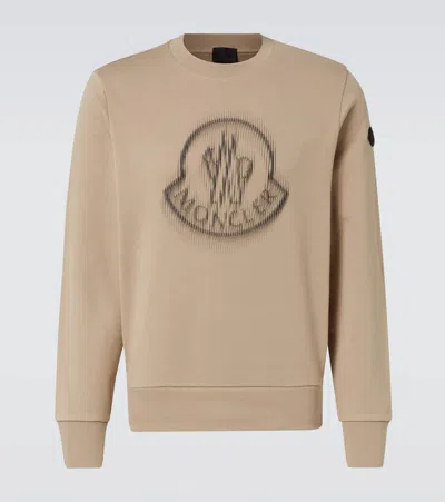 MONCLER LOGO COTTON JERSEY SWEATER