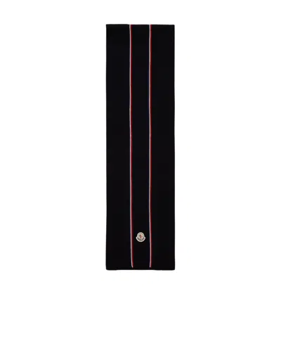 Moncler Logo Scarf In Black