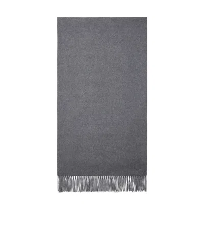 Moncler Logo Scarf In Gray