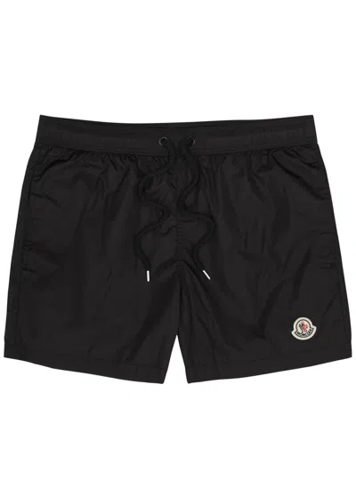 Moncler Logo Shell Swim Shorts In Black