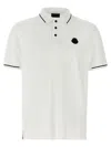 Moncler Logo-patch Cotton Polo Shirt In White
