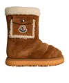 Moncler Gaia Pocket Suede Ankle Boots In Brown