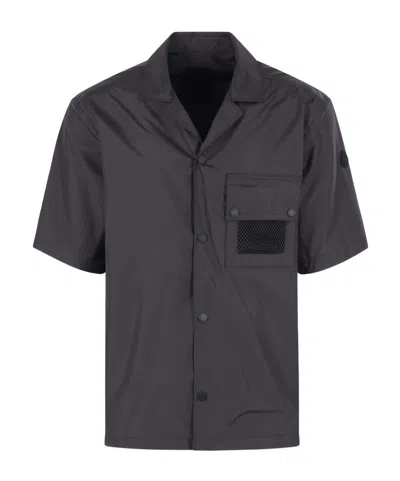Moncler Logo Short Sleeve Shirt In Gray