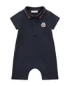 Moncler Logo Short-sleeved Jumpsuit In Midnight Blue