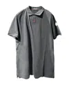 Moncler Logo Short-sleeved Polo Shirt In Gray
