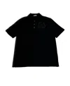 Moncler Logo Short-sleeved Polo Shirt In Black
