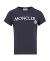 Moncler Logo Short-sleeved T-shirt In Blue