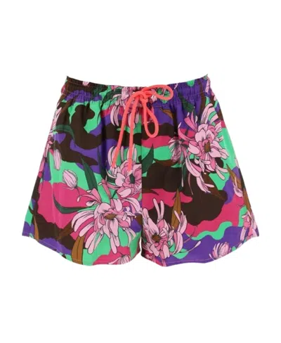 Moncler Logo Shorts In Multi