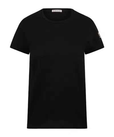Moncler Logo Short-sleeved T-shirt In Black