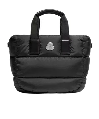 Moncler Logo Shoulder Bag In Black
